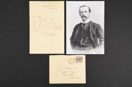 J.M.Barrie (1860 - 1937) Original Handwritten Letter & Envelope.