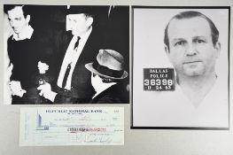 Jack Ruby (1911 - 1967) Signed Cheque