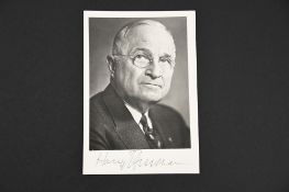 Harry S Truman (1884 - 1972) Original Signature on photograph.