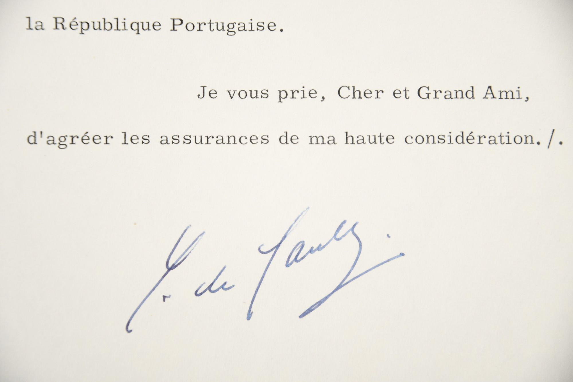 Charles De Gaulle (1890 - 1970) Original Signature dated 1966. - Image 4 of 6