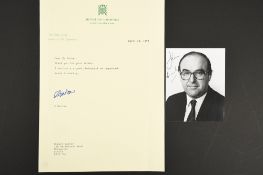 John Smith (1938 - 1994) (Labour Leader) Original Signature on Photograph.