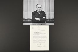 Louis Mountbatten (1900 - 1979) Original Signature dated 1973.