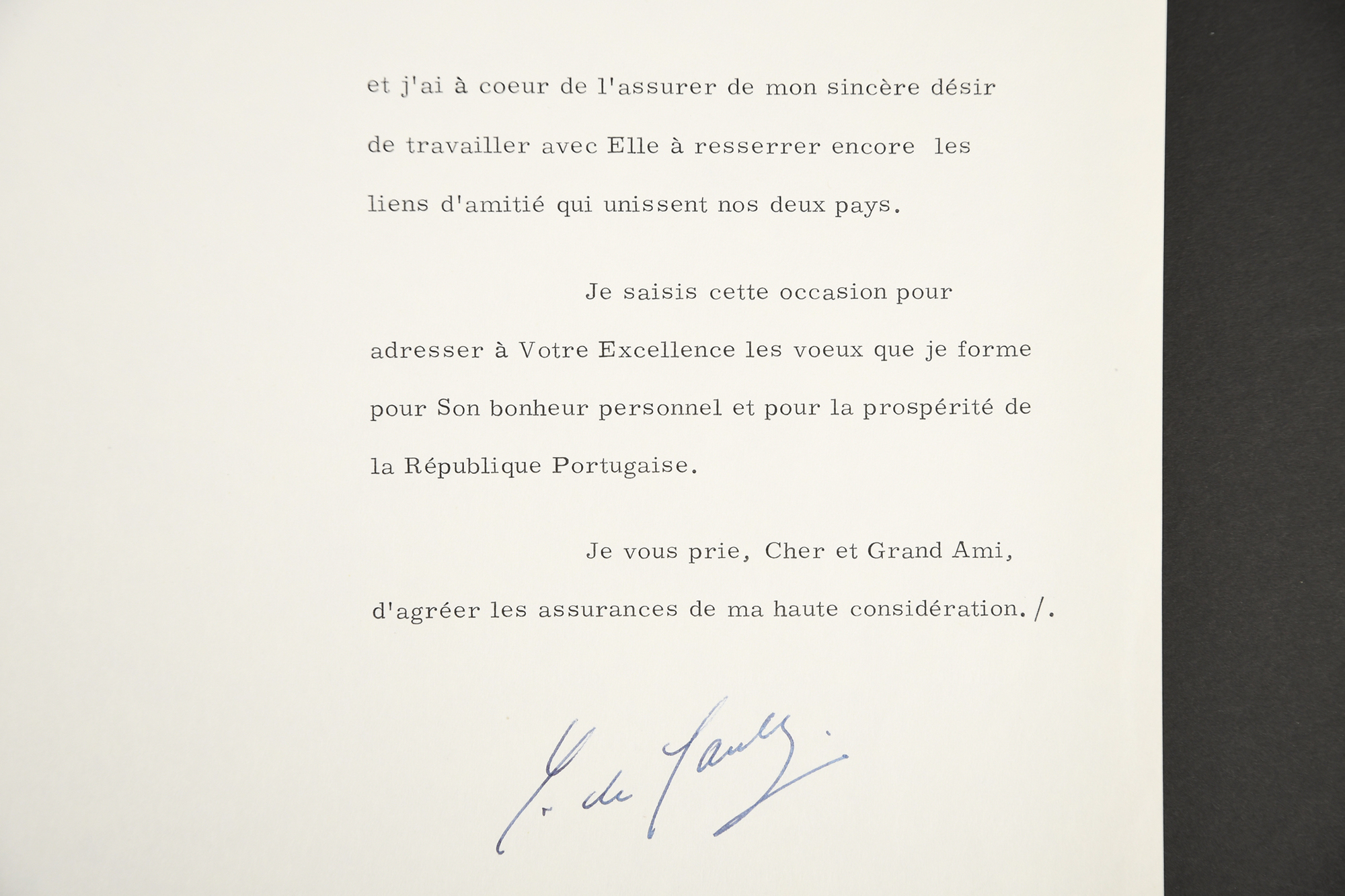 Charles De Gaulle (1890 - 1970) Original Signature dated 1966. - Image 5 of 6