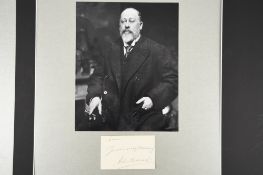 Edward VII (1841 - 1910) Original Signature.