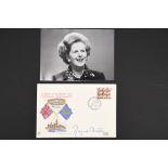 Margaret Thatcher (1925 - 2013) Original Signature on first day cover.