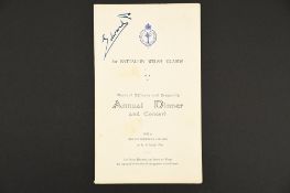 Edward, Prince of Wales (1894 - 1972) Signature on Welsh Guards Annual Dinner "Order of Service"