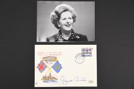 Margaret Thatcher (1925 - 2013) Original Signature on first day cover.