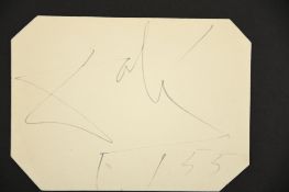 Salvador Dali (1904 - 1989) Original Signature dated 1955.