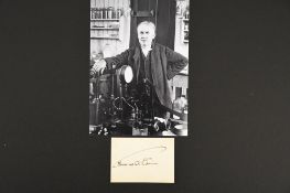 Thomas Edison ( 1847 - 1931) Original Signature on card.