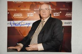 Mikhail Gorbachev (1931 - ) Original Signature on photograph.