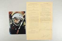 Yuri Gagarin Original Signature