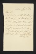 Duke of Wellington (1769 - 1852) A signed, handwritten letter.