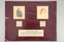 Abraham Lincoln (1809 - 1865) Several Strands of his hair in mounted presentation