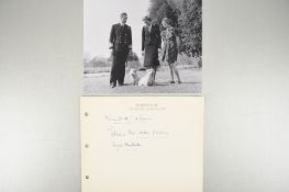 Louis Mountbatten (1900 - 1979) Original Signature dated 1956