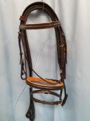 Bridle with Rubber Reins and Diamonte Brow Band