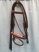 Bridle with Rubber Reins and Diamonte Brow Band