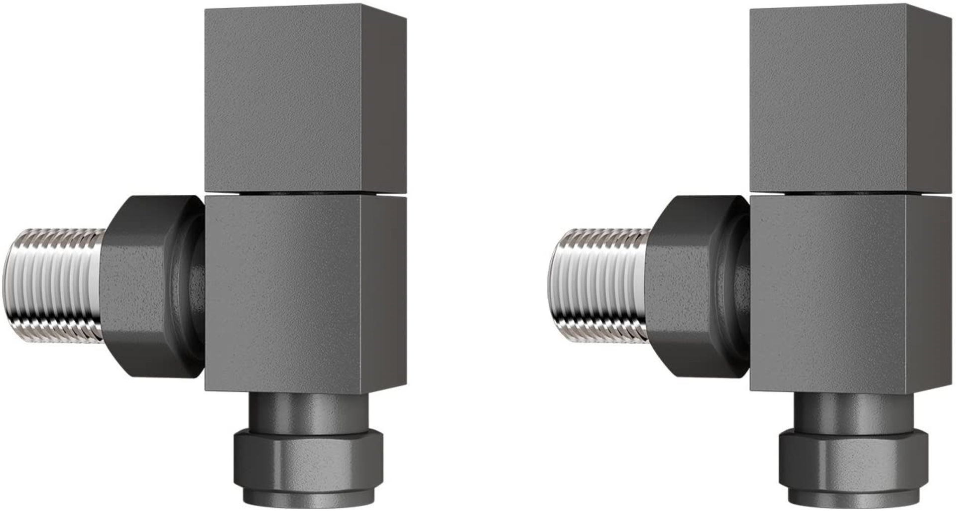 15 mm Standard Connection Square Angled Anthracite Radiator Valves. Ra03A. Complies With BS27.....