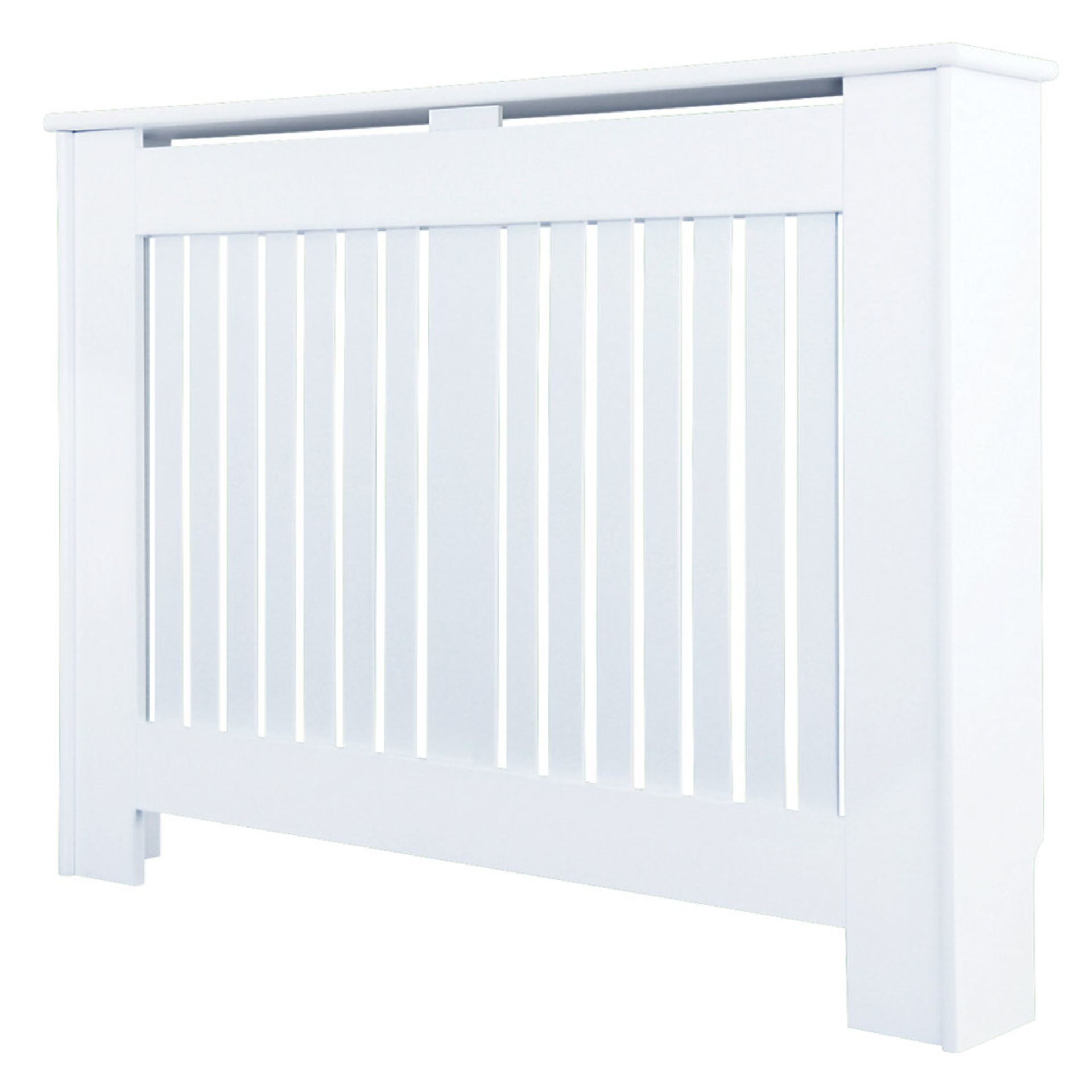 New (D137) Contemporary Kensington Radiator Cover Small White 1020 x 180 x 800mm . Ideal For Co... - Image 2 of 2