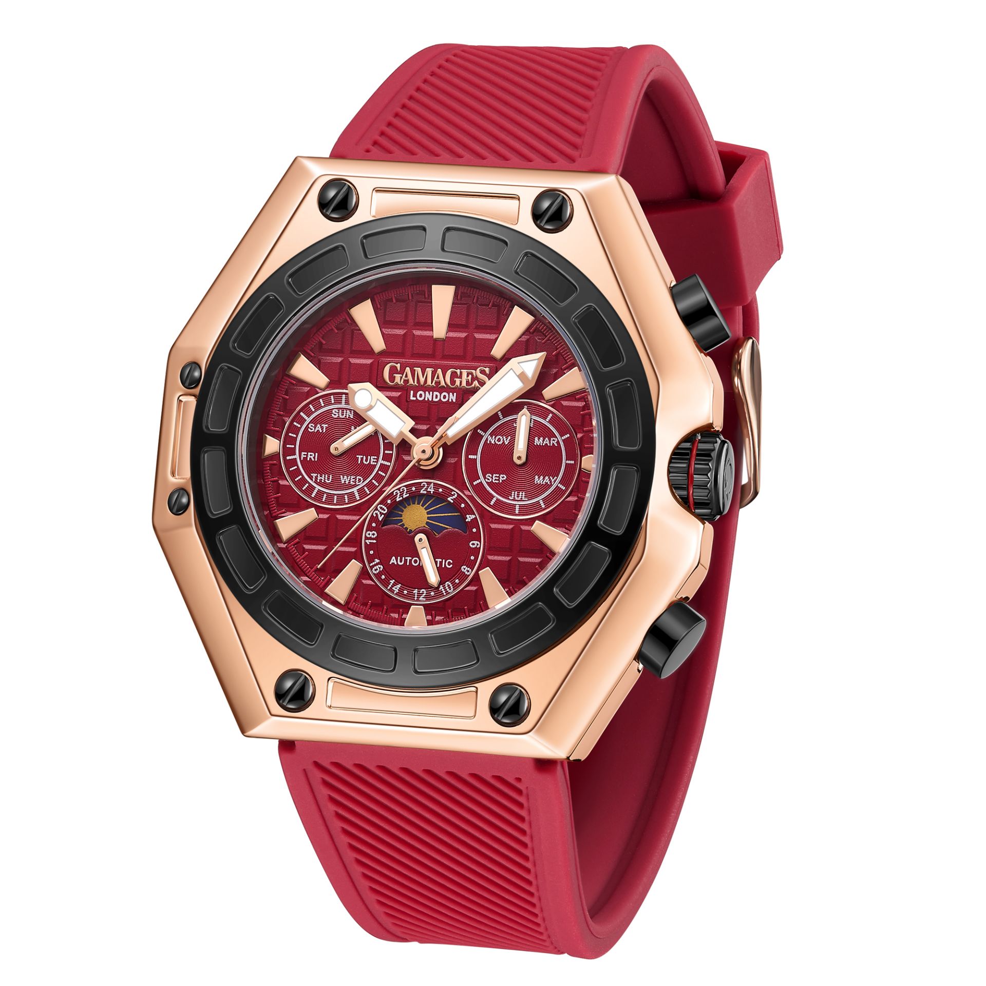 Limited Edition Hand Assembled Gamages Vault Automatic Rose Red Ð 5 Year Warranty & Free Delivery - Image 5 of 5