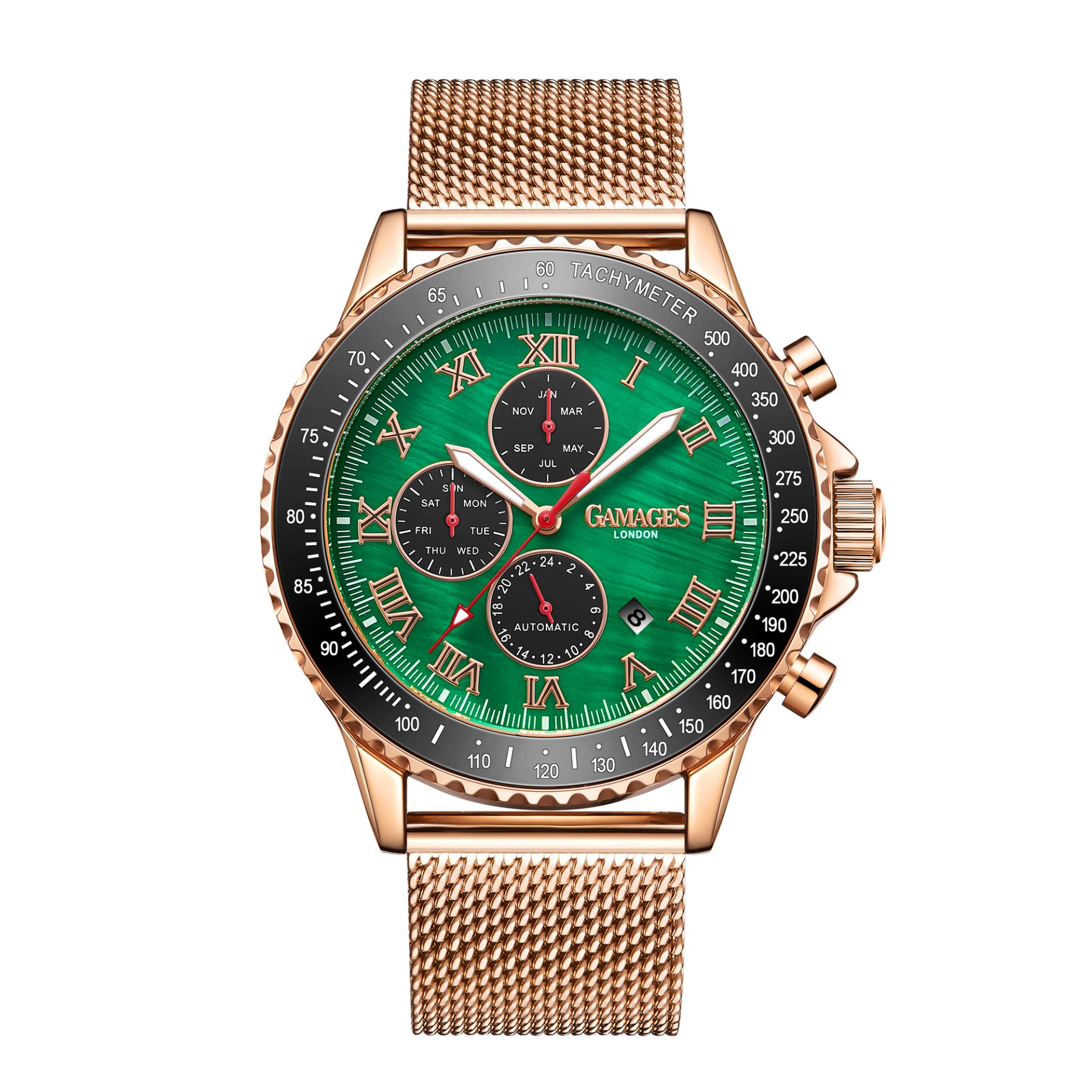 Ltd Edition Hand Assembled Gamages Pinnacle Automatic Rose GreenÐ 5 Year Warranty & Free Delivery