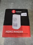 Solon memo minder portable message recorder/player RRP £20 Grade U