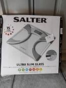 Salter ultra slim glass scales- RRP £20 Grade U