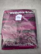 P&S Healthcare Washable briefs for continence care RRP £19.99 Grade U