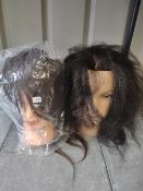 Hairdressers set of heads with hair X2 RRP £60 Grade U