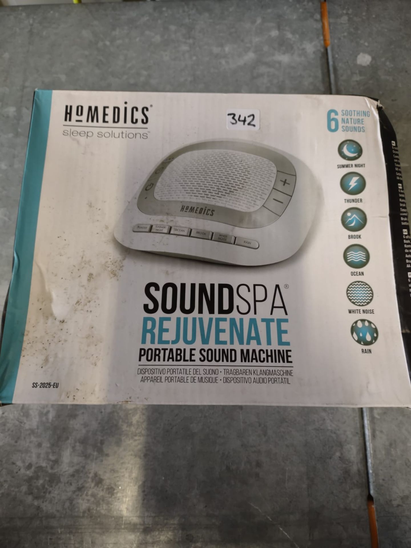 Homedics Sound spa rejuvenate portable sound machine RRP £30 Grade U