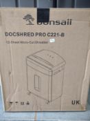 Bonsai Docshred pro C221-B 12 sheet micro-cut shredder RRP £50 Grade U