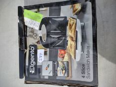Elgento4 slice sandwich maker RRP £19.99 Grade U