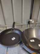 3 assorted pans to include Ken Hom, Circulon and eazyglide RRP £70 Grade U