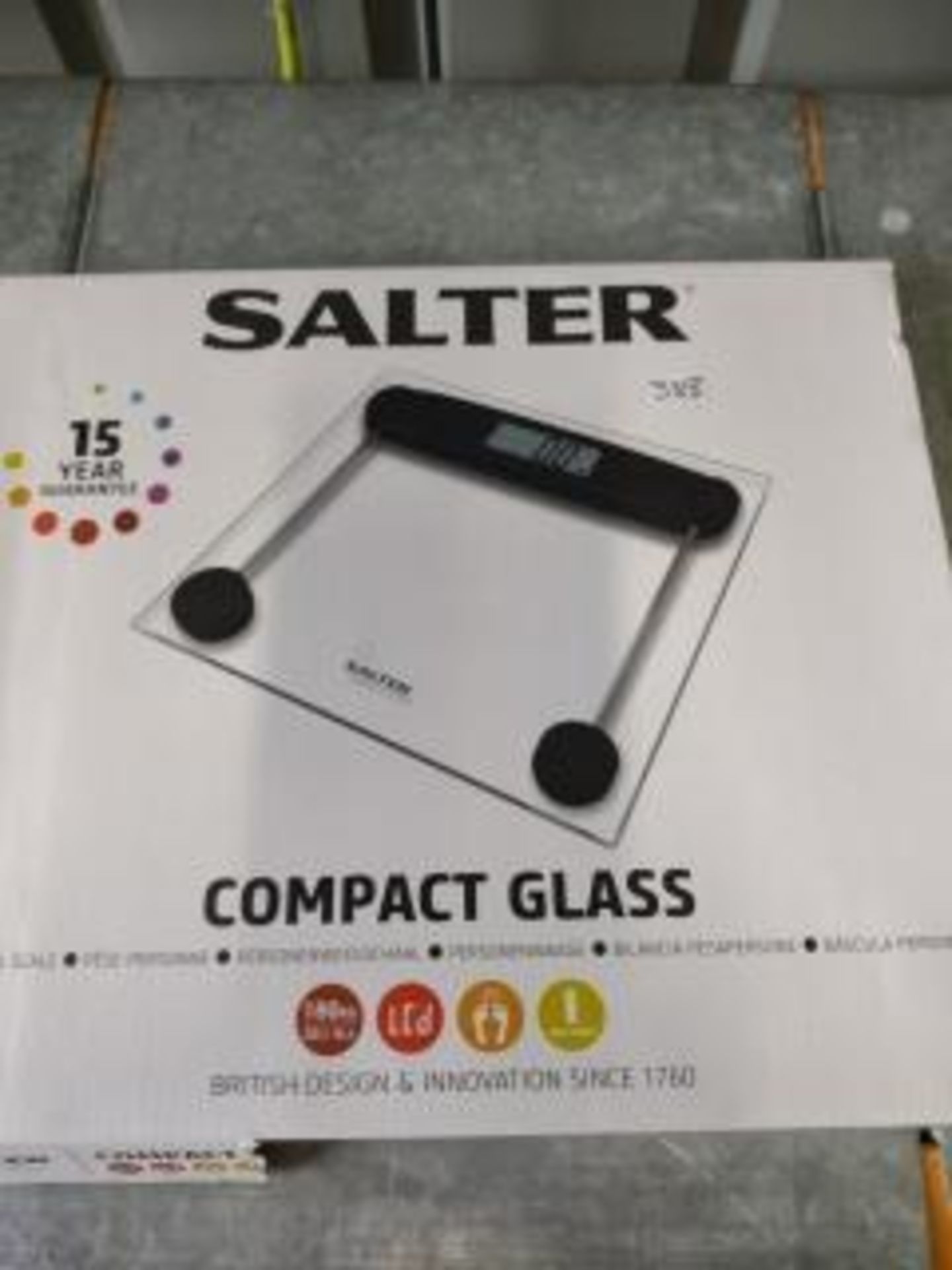 Salter compact glass scales RRP £13 Grade U