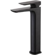 New & Boxed Finissimo Black Tall Mono Basin Mixer Tap. TB7004.Finished In Black Material Made F