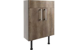 New (Z58) Alba 600 mm Vanity Unit - Nebraska Oak RRP £276.99.Colour: Nebraska Oak Material: MF