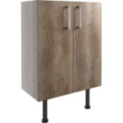 New (Z180) Alba 600mm Base Unit Nebraska Oak. RRP £350.00.Bathroom Furniture Provides All The