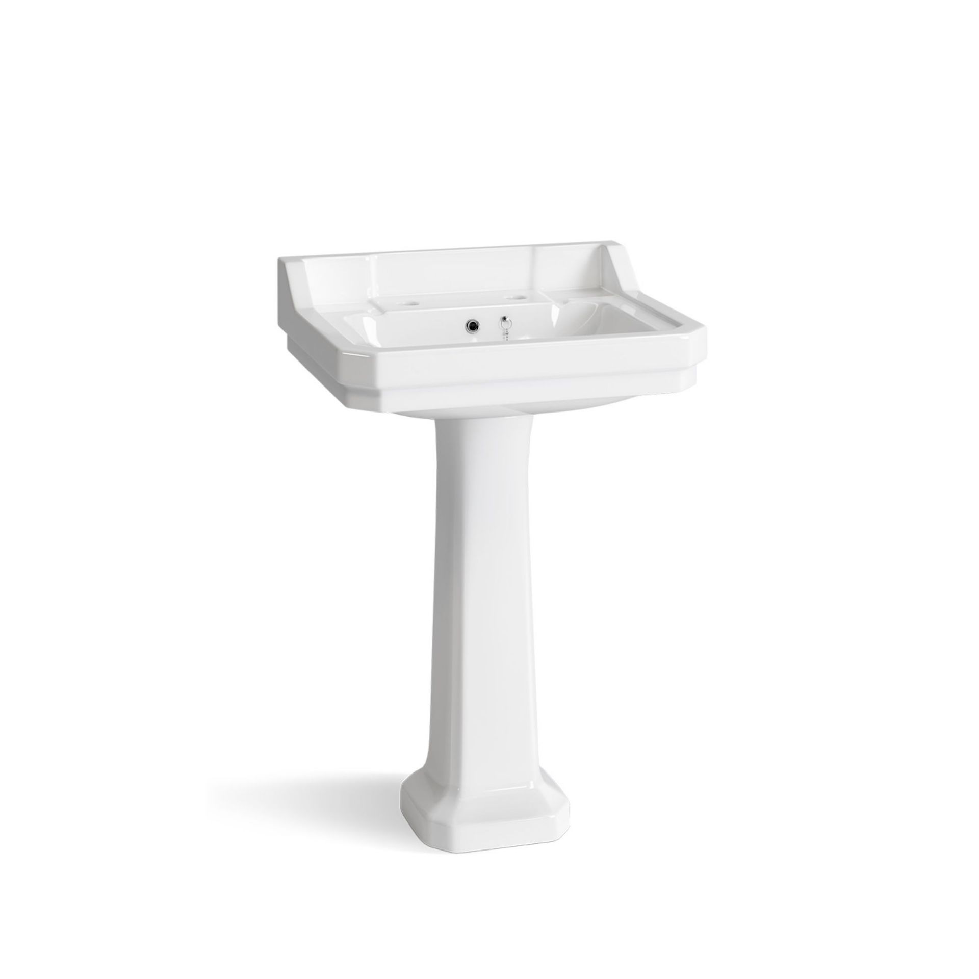 New Cambridge Traditional Basin - Double Tap Hole. RRP £224.99. (Cag629Fb2V2). Traditional Fe - Image 3 of 3