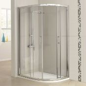 New (M12) 1200x800mm - 8mm -2 Door Offset Quadrant Shower Enclosure. RRP £599.99. Make The Mos