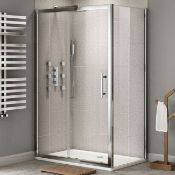 New (L60) 1600x900mm - Premium EasyClean Sliding Door Shower Enclosure. RRP £549.99.8mm EasyC