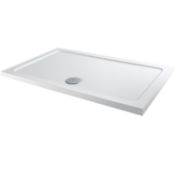 New 1200x800mm Rectangular Ultra Slim Shower Tray. RRP £349.99. Constructed From Acrylic Cap