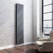 New Boxed 1800x360mm Anthracite Single Flat Panel Vertical Radiator. RRP £364.99.Ara6/1800Sa .