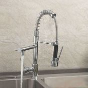 New Bentley Modern Monobloc Chrome Brass Pull Out Spray Mixer Tap. RRP £349.99. This Tap Is Fr