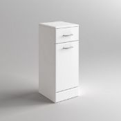 New 300x300mm Quartz Gloss White Laundry Basket Unit. RRP £251.99. Hgw300Bsk. Pristine Gloss W