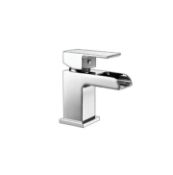 New (L86) Victoria Mini Mono Basin Mixer with Push Waste