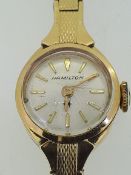 Vintage 9ct (375) Yellow Gold Hamilton Ladies Watch - Mechanical