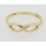9ct (375) Yellow Gold Infinity loop Ring
