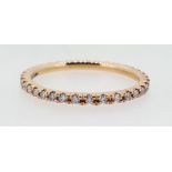 Handmade 18ct (750) Rose Gold 0.35ct Full Diamond Eternity Ring