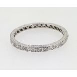 Platinum 0.50ct Diamond Full Eternity Ring with Engraved Sides