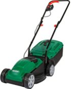 (R6L) 2 Items. 1x Qualcast E2 32cm 1200W Electric Rotary Lawn Mower & 1x Powerbase Electric Scari