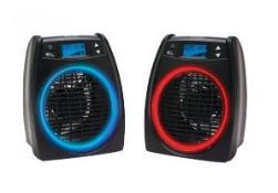 (R7F) 3 Items. 2x Dimplex GloFan Neon Fan Heater 2kW & 1x Morretti Flame Effect Heater 2000W Ex D